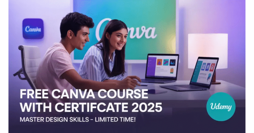 FREE Canva Course with Certificate by UDEMY for Beginners– Master Design Skills in 2025 (Limited Time!) 1 FREE Canva Course with Certificate by UDEMY for Beginners– Master Design Skills in 2025 (Limited Time!)