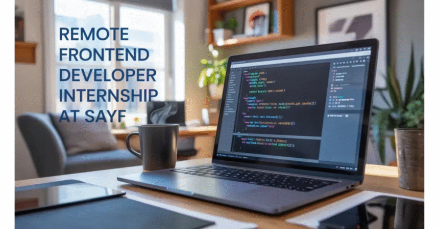 Remote Frontend Developer Internship at SayF [Work From Home, 18k Monthly, Certificate] Apply Now