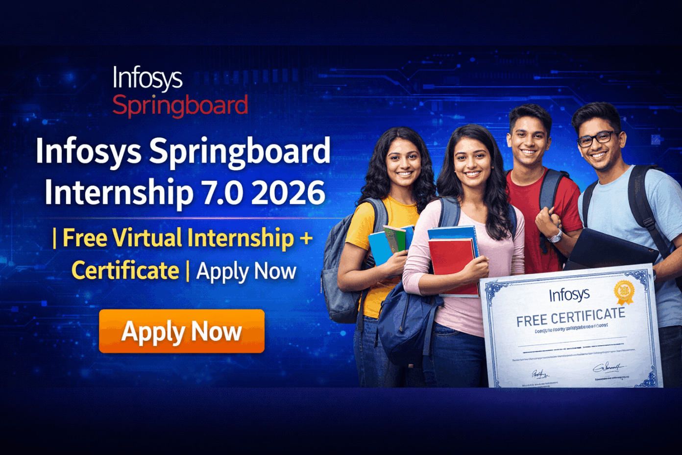 Infosys Springboard Internship 2026 Free Apply