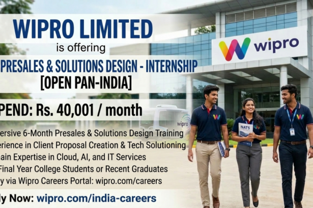 Wipro Presales Internship 2026 Stipend Apply Guide