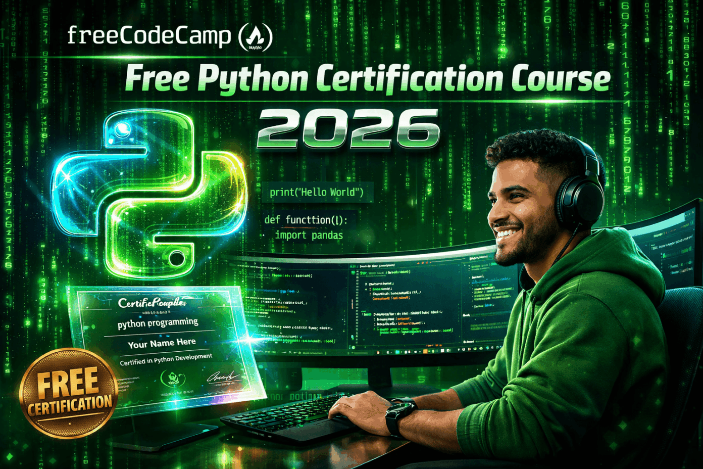 FreeCodeCamp Free Python Course 2026