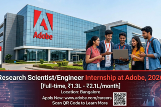 Adobe Research Scientist Internship 2026 Bangalore