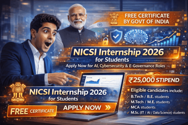 NICSI Internship 2026 AI Cyber Roles Apply Now